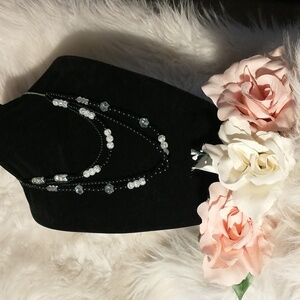 Elegant Black and Silver Beaded Necklace